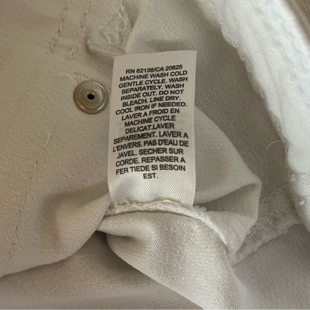 Guess Classic White Fitted Denim Jean Jacket Sz M - Picture 12 of 12